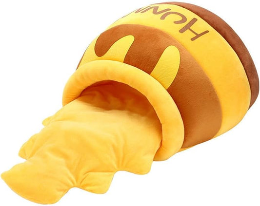 Tyenaza Cat Cave Bed, Warm Soft Removable Cushion Honey Pot Shape Cute Pet Bed House for Puppy