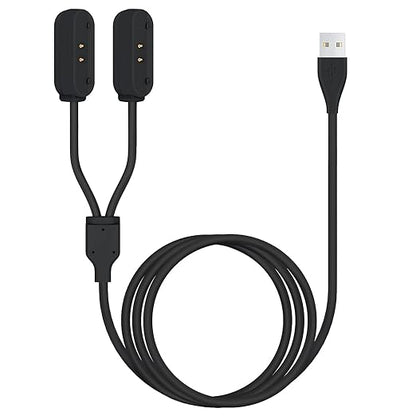 2-in-1 Portable Magnetic Quick Charge Cable | Anti-Lost Heavy-Duty | Replacement for Tractive Dog GPS Tracker | Travel-Friendly Compact USB Cord for Home & Outdoor (Black)