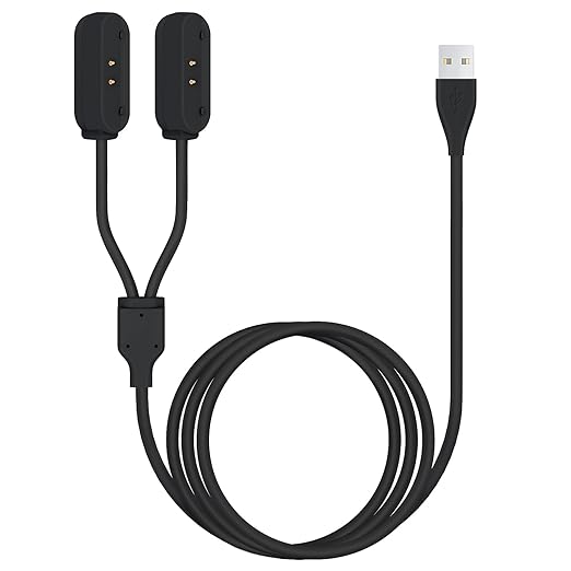 2-in-1 Portable Magnetic Quick Charge Cable | Anti-Lost Heavy-Duty | Replacement for Tractive Dog GPS Tracker | Travel-Friendly Compact USB Cord for Home & Outdoor (Black)