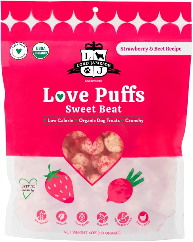 Lord Jameson Wild Berri and Sweet Beat Bundle – Low Calorie Dog Training Treats, Organic Crunchy Dog Treats, Gluten Free & Plant-Based, USDA Certified, Made in USA
