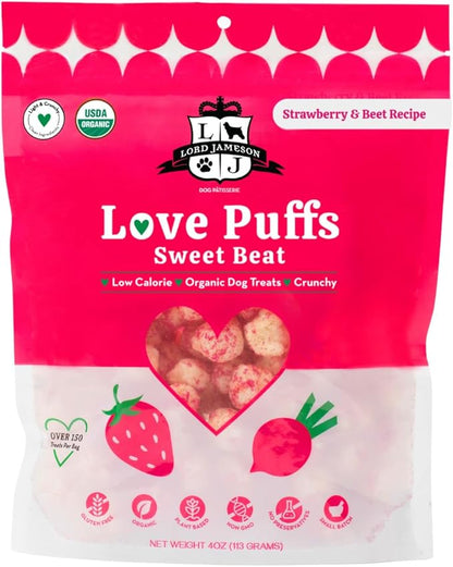 Lord Jameson Wild Berri and Sweet Beat Bundle – Low Calorie Dog Training Treats, Organic Crunchy Dog Treats, Gluten Free & Plant-Based, USDA Certified, Made in USA