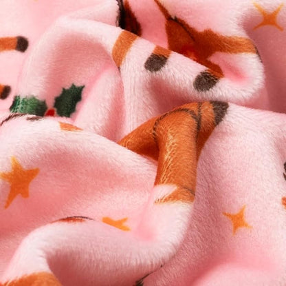 Fitwarm Christmas Reindeer Dog Pajamas, Christmas Clothes for Small Dogs Girl, Holiday Pet Outfit, Pink, Red, Small