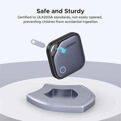 UGREEN FineTrack Air Tracker Tags(iOS Only), 2-Year Replaceable Battery Bluetooth Tracker Compatible with Apple Find My, Item Finder Smart Tag for Keys, Luggage, Wallet - [Apple MFi Certified]