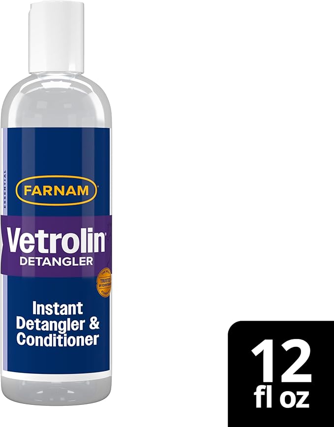 Farnam Vetrolin Instant Detangler and Conditioner for Horse Manes and Tails, 12 Oz