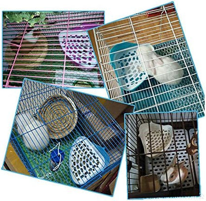 Pet Small Rat Toilet, Square Potty Trainer Corner Litter Bedding Box Pet Pan for Small Animal/Rabbit/Guinea Pig/galesaur/Ferret (Triangle)