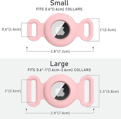 Vancle at Case for Dog Collar, Waterproof Apple Air Tag Protective Holder GPS Tracking Finder for Pet, Silicone Case for Dog Collar Cat Loop Holder Pet Accessories