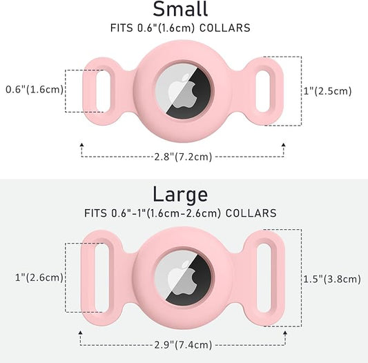 Vancle at Case for Dog Collar, Waterproof Apple Air Tag Protective Holder GPS Tracking Finder for Pet, Silicone Case for Dog Collar Cat Loop Holder Pet Accessories