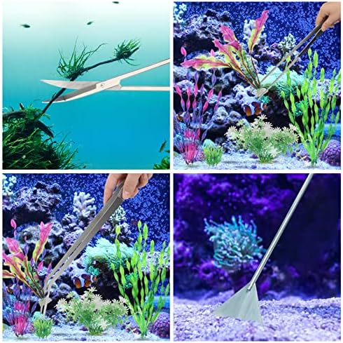 15" Aquarium Aquascape Tools Kit 4P Stainless Steel Aquascaping Set