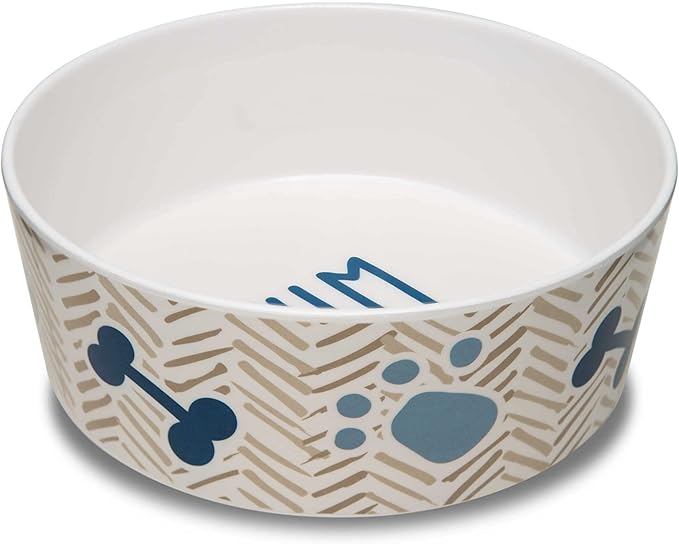 Loving Pets Dolce Moderno Dog Bowl – Modern Melamine Dog Food Bowl & Dog Water Bowl – Durable, Non-Slip Pet Dish for Small & Medium Dogs – Dishwasher Safe Dog Bowl (Small, 16 oz)