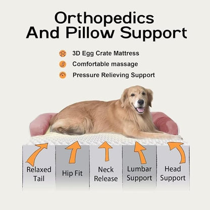 Small Dog Bed and Cat Sofa Waterproof Orthopedic Dog Beds for Small Dogs Cat Bed Comfy Pet Couch Sofa Beds with Washable Removable Cover & Non-Slip Bottom