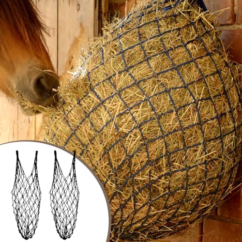 Quixleen 2PCS Hay Nets for Horses,Slow Feed Hay Bag for Horses Goat Sheep