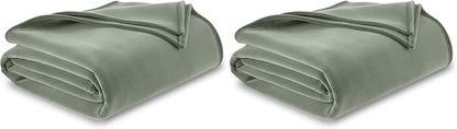 Vellux 1B05556 Orignal Full/Queen Moss Blanket, Green (Pack of 2)