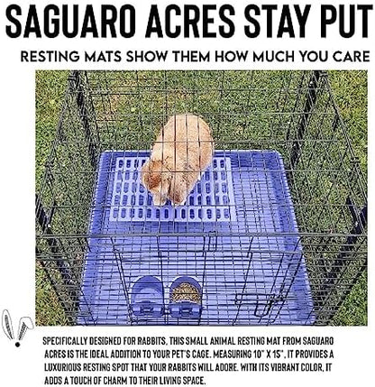 Saguaro Acres Rabbit and Small Animal Cage Resting Mat for Wire Floored Cages 2 Pack (Purple)