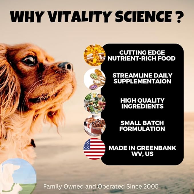 Vitality Science Pet Flora – Natural Probiotics for Cats & Dogs | Digestive Support Supplement | Cat Constipation & Dog Gas Relief | Daily Gut Health Probiotic (250 Capsules)