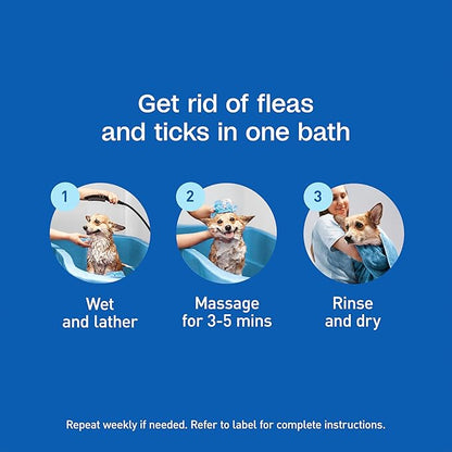 ADAMS Plus Flea & Tick Shampoo with Precor for Dogs, Cats, Puppies & Kittens, Flea Shampoo to Treat Flea Infestations, Kills Ticks, Fleas, Flea Eggs & Lice, Cleans and Conditions Coat, 24 Ounces