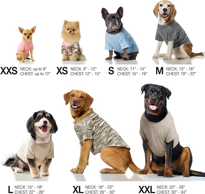 Pet Passion Toby II - The Perfect Tee, 3 Pack Short Sleeve Pet T-Shirt 100% Organic Cotton Tees Clothes for Small, Medium, Large Dogs, Black Sand Tie Dye, Large (40-60 lbs)