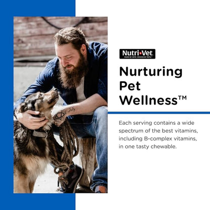 Nutri-Vet Multi-Vite Chewables for Adult Dogs, Daily Dog Vitamins & Minerals, Supports Balanced Diet, Pet Multivitamin, Supports Joint, Immune, and Cardiovascular Health in Canines, 60 Count