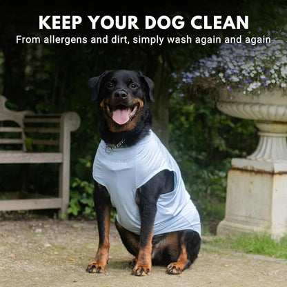 Spark Paws Sunblock Dog T-Shirt, SPF30 Protection, Lightweight Breathable Quick Dry for Dogs with Sensitive Skin - Blue & Grey (Set of 2) - 5XL