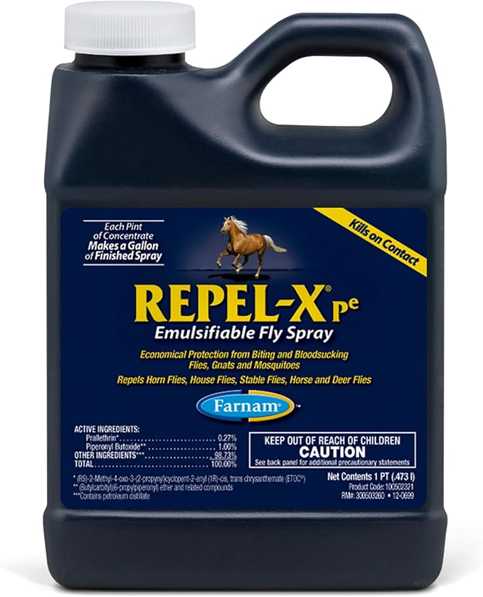 Farnam Repel-X pe Concentrated Fly Spray for Horses, Just Add Water 16 Ounces