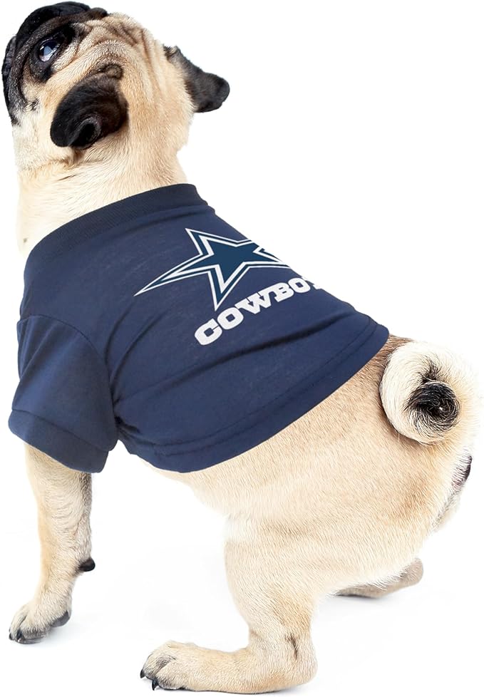 Littlearth NFL Dallas Cowboys Pet T-Shirt, Team Color, Medium