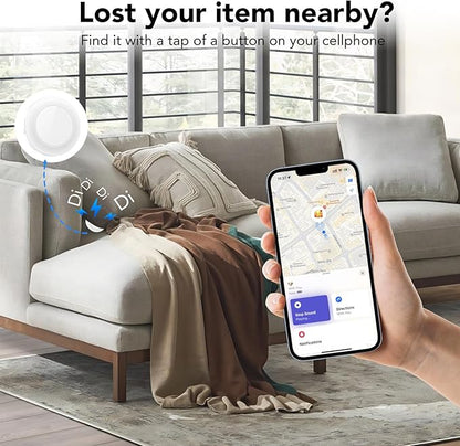 Air Tracker Tag-2 Pack, Smart Bluetooth Tracker for Apple Find My (iOS Only), IP67 Waterproof Tracker with Keychain, Item Finder and GPS Finder for Keys, Luggage, Wallet, etc, Replaceable Battery
