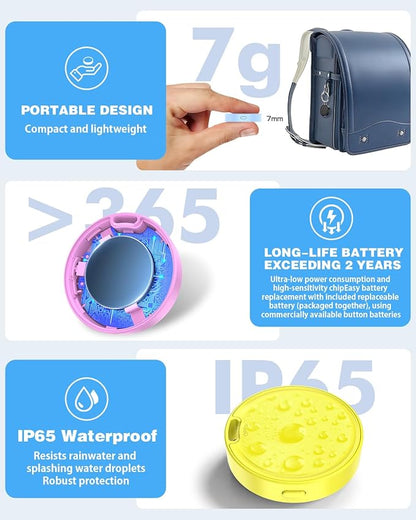 Air Tags for Android,Air Tags-4 Pack Android,Air Tracker Tags with 4 Case,2 Year Battery Life,Google Find Trackers for Google'S Find Hub App,IP65 Waterproof Luggage Tracker for Key,4 Colour