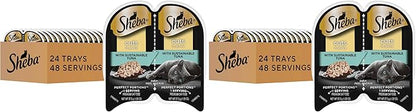 Sheba Perfect Portions Wet Cat Food Cuts in Gravy,Cat Food Wet Recipe,Sustainable Tuna Entree,2.6 oz. Twin-Pack Trays (,48 Servings),24 Count (Pack of 2)