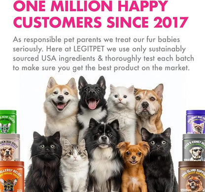 LEGITPET Probiotic Cat Treats with Prebiotics – Digestive Support Soft Chews with Pumpkin & Papaya – Supports Gut Health, Stool Quality & Immune Function – 100 Pet Chicken-Flavored Chews