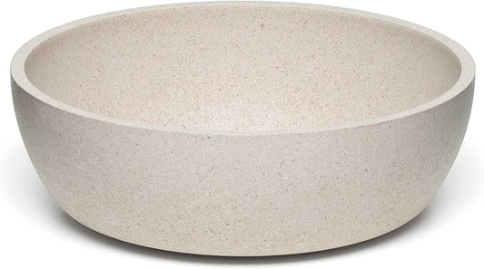 Loving Pets - Dolce Bamboo - Eco-Friendly Pet Bowls & Dishes for Dog, Cats, Puppy Food and Water Bowl -Sustainable and Dishwasher Safe, Made with Real Bamboo (Large, Oat-Beige)
