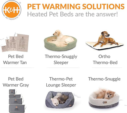 K&H Pet Products Pet Bed Warmer, Turn Any Pet Bed Into a Heated Cat or Dog Bed, Waterproof Indoor Heated Warming Pad Insert, Automatic Temperature, Safety Listed - Extra-Large 25.5 X 15.75in Tan