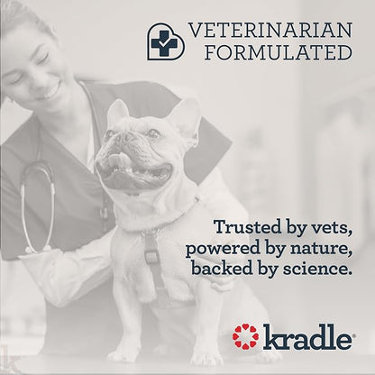 Kradle Hip & Joint Chews for Dogs - Glucosamine Chondroitin MSM Turmeric - Mobility Support for Large & Small Dogs - 75 Soft Chews + 4oz Spray