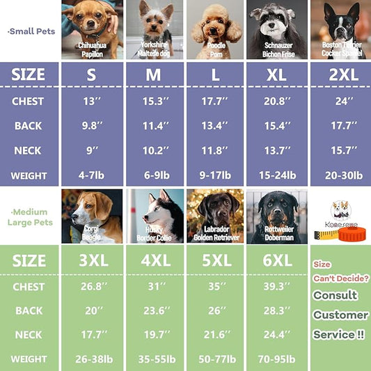 Koneseve Dog Shirt 2 Pack Breathable Sleeveless Vest, Stretchy & Soft, Purple & Vivid Green Size 4XL