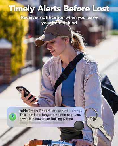 Mini Tags Smart Tracker Work with Apple Find My (iOS Only) 4-Pack, IP67 Waterproof, Keys Finder and Item Locator for Keys, Bags,Luggage and More (Not for Android)
