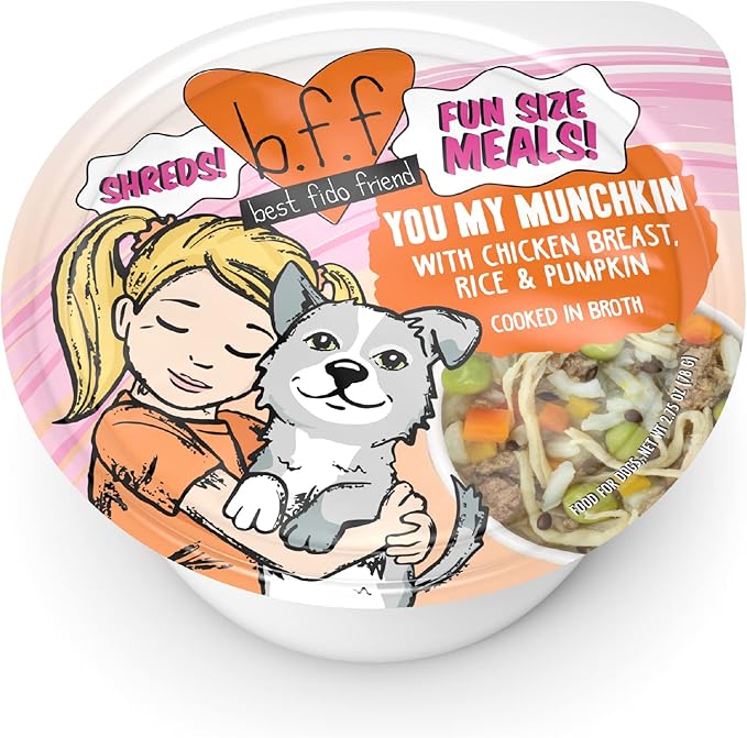 Weruva Best Fido Friend Fun Size Meals for Dogs, You My Munchkin, 2.75oz Cup, Pack of 12