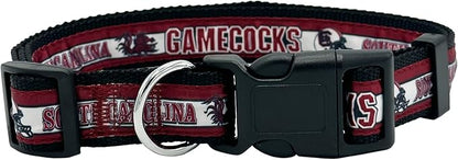 Pets First Collegiate PET Collar NEW VERSION South Carolina Gamecocks Dog Collar, Size Large. Best Sports Team Color for Dogs & Cats. A Shiny & Colorful Dog & Cat Collar Licensed by The NCAA