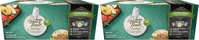 Fancy Feast Purina Wet Cat Food Variety Pack, Medleys Primavera Collection - (4 Packs of 12) 3 oz. Cans