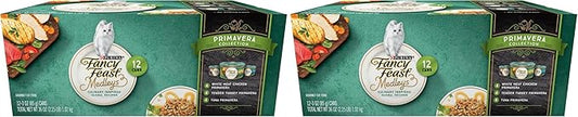 Fancy Feast Purina Wet Cat Food Variety Pack, Medleys Primavera Collection - (4 Packs of 12) 3 oz. Cans