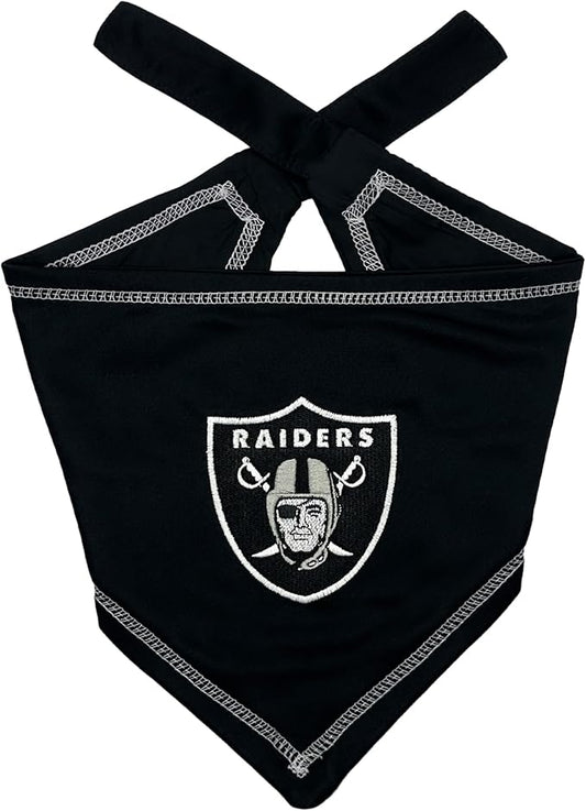 Pets First NFL Las Vegas Raiders TIE Bandana, Large/X-Large. Dog Bandana Scarf Bib for Pet Cat Dog. The Ultimate Game-Day, Party Bandana
