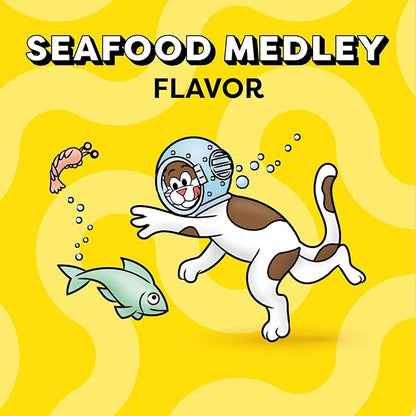 Temptations Cat Treats, Classic Crunchy and Soft Cat Treats, Seafood Medley Flavor, 6.3 oz. Pouch