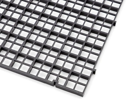 Aquarium Fish Tank Bottom Isolation 4 Pcs, Plastic Egg Crate Grid Divider Tray Egg (L 4pcs Black)