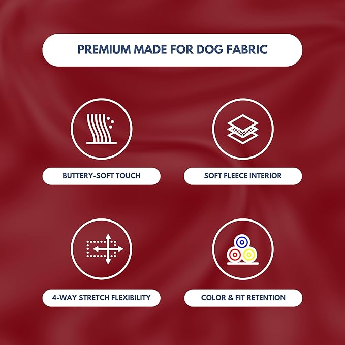Spark Paws Dog Hoodie – Premium Dog Sweater for Small, Medium, and Large Dogs | Warm Outfits for French Bulldogs, Pitbull, Puppy, Winter Jacket Alternative - Burgundy - M