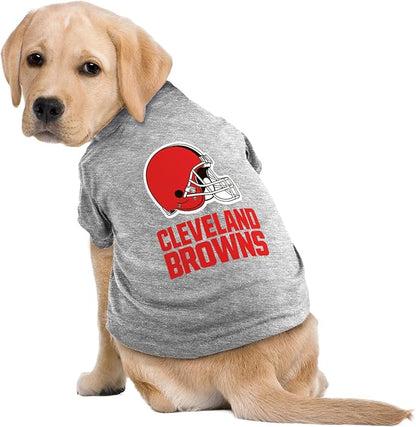 Littlearth NFL Cleveland Browns Pet T-Shirt, Team Color, Large