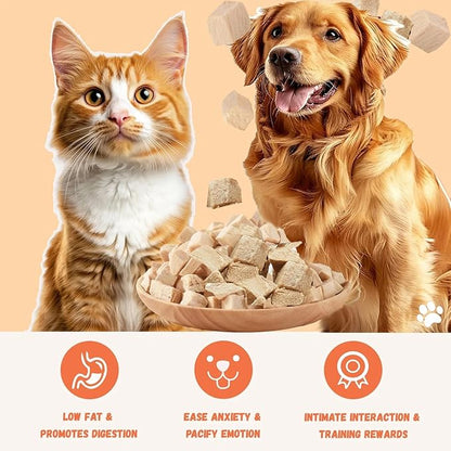 Freeze-Dried Chicken & Duck Meal Balanced Mixers - Dog & Cat Treats Food Topper - Perfect for Picky Eaters - Grain-Free, Protein Rich Recipe (2.0 oz, Chicken and Duck Mix)