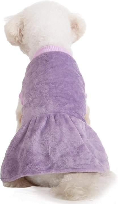FabriCastle Small Dog Dress Clothes, 3-Pack Sweaters XS Small for Dogs Girl & Cats, Ultra Soft Warm Pet Coats for Winter, Female Puppy Apparel, Doggy Outfits XXS – XL (Pink,Violet,Rosepink, Medium)