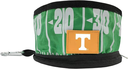 NCAA Tennessee Volunteers Pets First Collapsible Dog Travel Bowl Set, 2 Pack Food and Water Bowls for Dogs, Best Portable & Lightweight Leak-Proof Dog Bowls for Travel