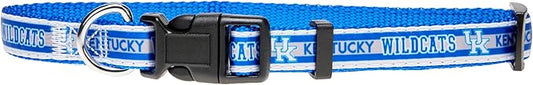 Pets First Collegiate PET Collar New Version Kentucky Wildcats Dog Collar, Size Medium. Best Sports Team Color for Dogs & Cats. A Shiny & Colorful Dog & Cat Collar Licensed by The NCAA