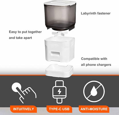 HIFAY ATX4 Automatic Cat Feeder – 4L Timed Cat Dry Food Dispenser ， All the Food Could be dispensed Normally After the Power outages, Auto Pet Feeder for Cats and Dogs