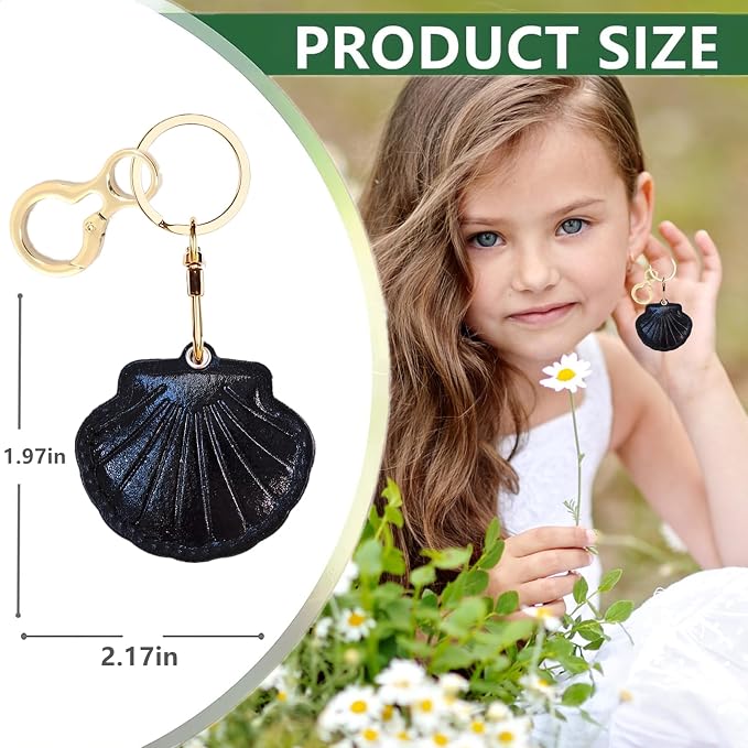 Leather Keychain Holder Case Compatible with AirTag,Cute Protective Bright Cover with Keyring,Anti-Scratch Finder GPS Tracker Case for Wallet Keys,Bag,Pets,Backpack(Black)