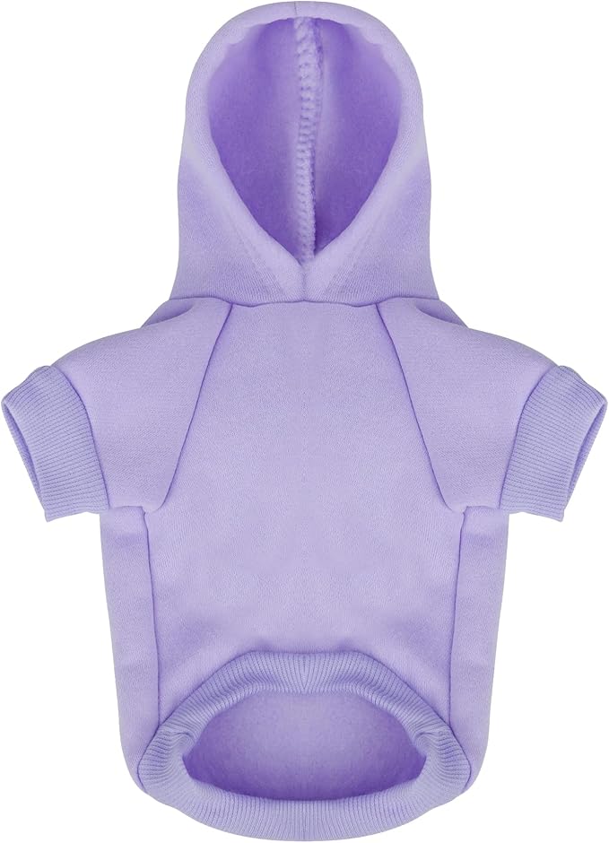 Comfortable Polycotton Dog Hoodie: Soft, Lightweight Puppy Vest for Small and Large Dogs, Highlighting the Heartfelt 'I Only Love My Bed, My Mama, I'm Sorry' Slogan Print Purple Small