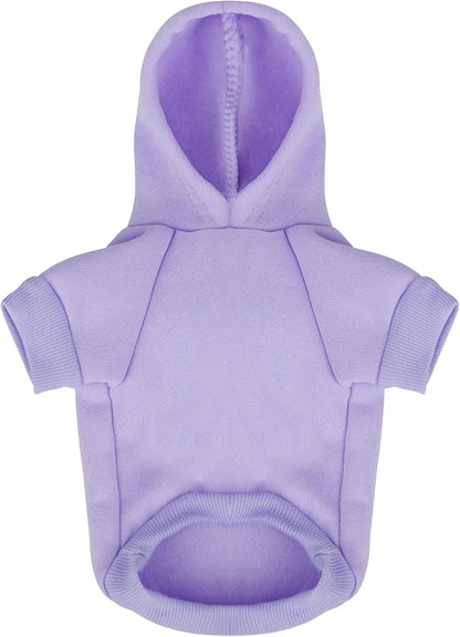 Comfortable Polycotton Dog Hoodie: Soft, Lightweight Puppy Vest for Small and Large Dogs, Highlighting the Heartfelt 'I Only Love My Bed, My Mama, I'm Sorry' Slogan Print Purple Medium